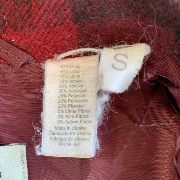 Vintage Elements by Spiegel Plaid Wool Jacket with Fringe - Picture 6 of 7